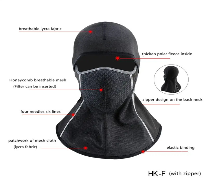 Winter Windproof Fleece Ski Head Mask