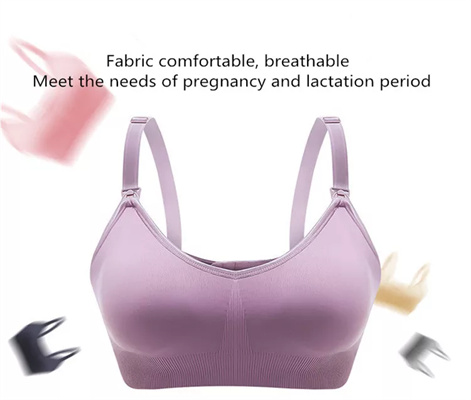 Purple Plus Size Women Breastfeeding Bras