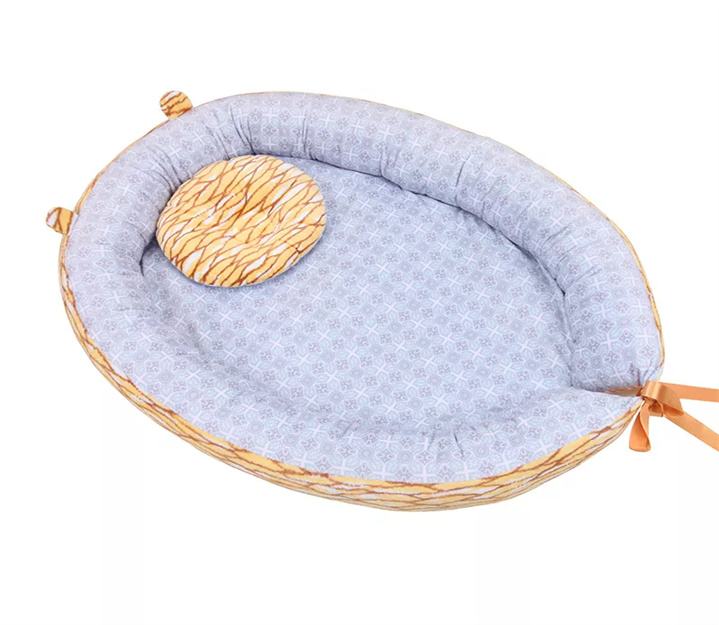 blue Cotton Nursing Newborn Lounger